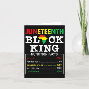Juneteenth Black King Nährwertangaben Vatertag Karte