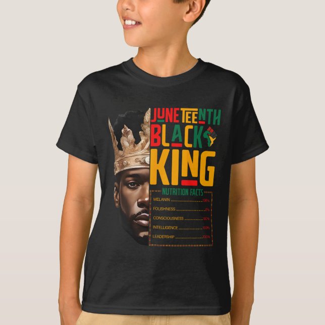 Juneteenth Black King Pride Afrikanische Ernährung T-Shirt (Vorderseite)
