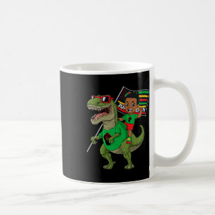 Juneteenth Black King Riding T Rex Dino Funny Boys Kaffeetasse
