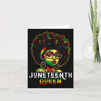 Juneteenth Black Melanin Queen Natural Afro Hair W Karte