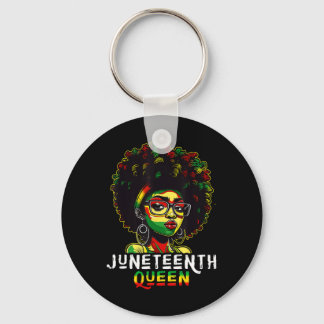 Juneteenth Black Melanin Queen Natural Afro Hair W Schlüsselanhänger