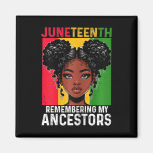 Juneteenth Black Pride Frau erinnert sich an meine Magnet