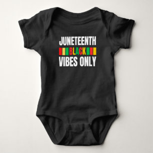 Juneteenth Black Vibes Only Melanin Sista Bruh Baby Strampler
