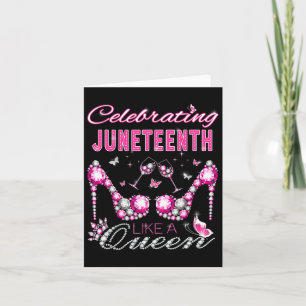 Juneteenth Black Women Queen feiert Unabhängigkeit Karte