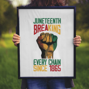 Juneteenth Breaking Chains Poster