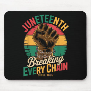 Juneteenth bricht jede Kette seit 1865 Afrikanisch Mousepad
