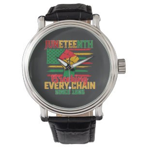 Juneteenth bricht jede Kette seit 1865 Armbanduhr