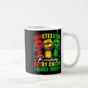 Juneteenth bricht jede Kette seit 1865 Freiheit Kaffeetasse