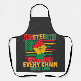 Juneteenth bricht jede Kette seit 1865 Schürze