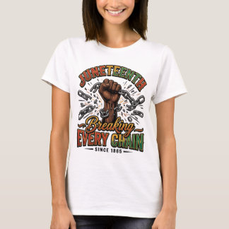 Juneteenth bricht jede Kette seit 1865 – Vinta T-Shirt