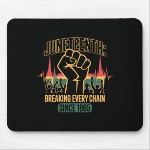 Juneteenth bricht jede Kette seit 1865 Vintage Mousepad