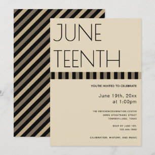 Juneteenth Brown Tan Black Freedtical Einladung