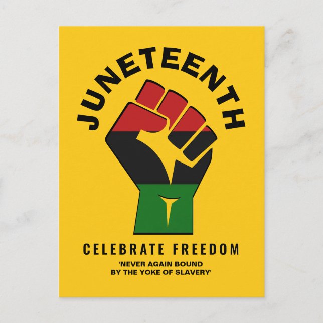 JUNETEENTH Celebrate Freedom Postkarte (Vorderseite)