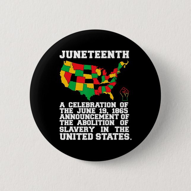 Juneteenth Celebrates Black African American Freed Button (Vorderseite)