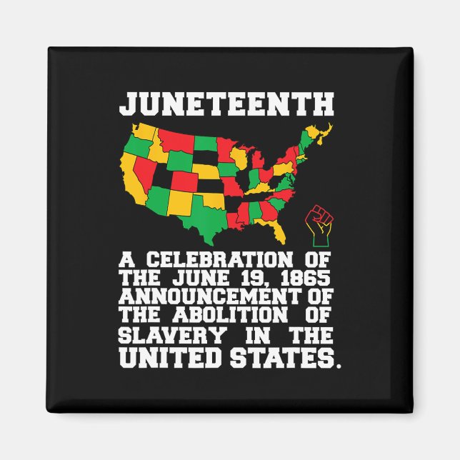 Juneteenth Celebrates Black African American Freed Magnet (Vorne)