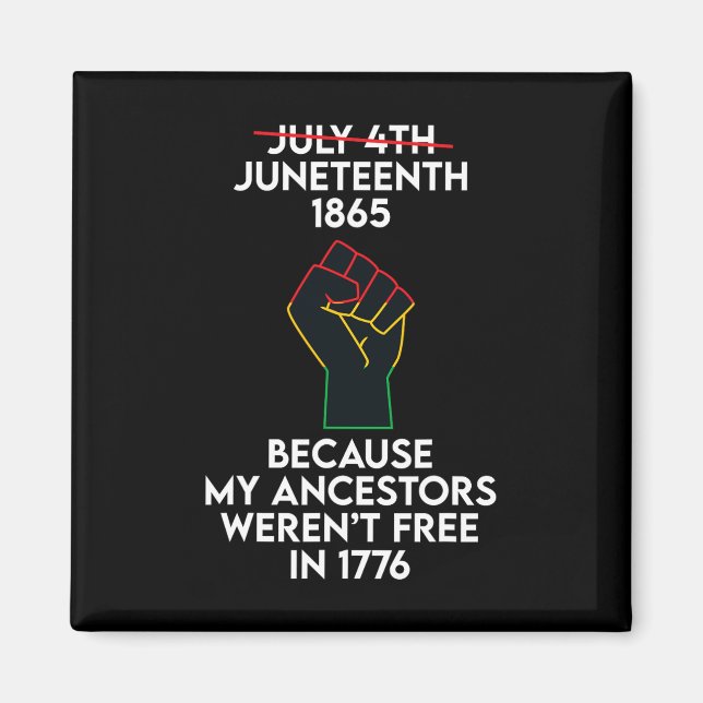 Juneteenth Celebrates Black African American Freed Magnet (Vorne)