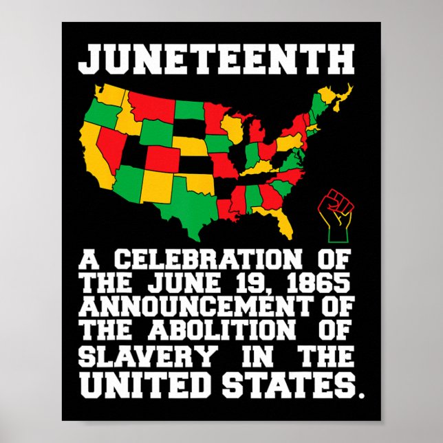 Juneteenth Celebrates Black African American Freed Poster (Vorne)
