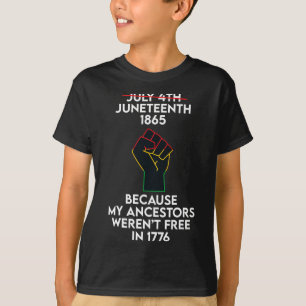 Juneteenth Celebrates Black African American Freed T-Shirt