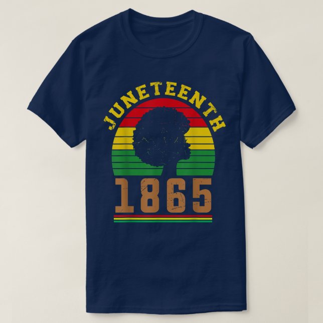 Juneteenth Celebrating 1865 Cute Black 3304  T-Shirt (Design vorne)