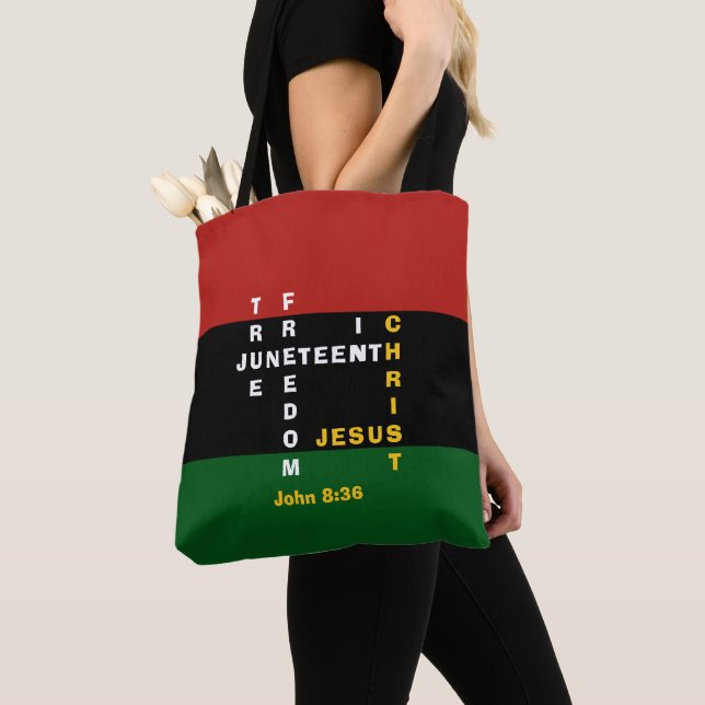JUNETEENTH Christliches Kreuzwort (Von Nahem)