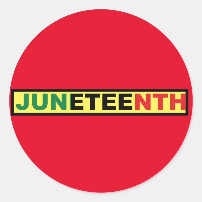 Juneteenth Classic Round Sticker (Vorderseite)
