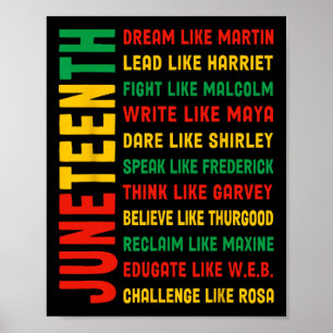 Juneteenth Dream like Martin Black History African Poster