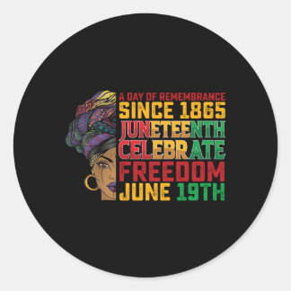Juneteenth ein Tag des Gedenkens schwarze Freiheit Runder Aufkleber