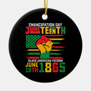 Juneteenth-Emancipationstag Schwarze amerikanische Keramik Ornament