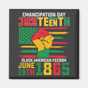 Juneteenth-Emancipationstag Schwarze amerikanische Magnet