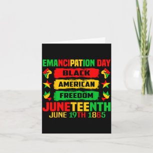 Juneteenth-Emanzipationstag Schwarz 19. Juni 1865 Karte