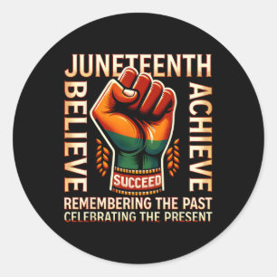 Juneteenth erinnert an die Vergangenheit Stolz Sch Runder Aufkleber