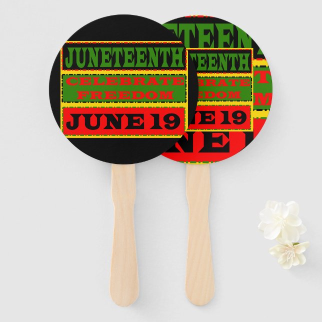 Juneteenth Fan Fächer (Vorne und Hinten)