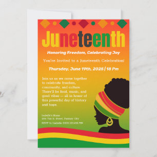 Juneteenth-Feier-Einladung – Freiheit & Freude Einladung