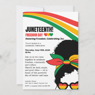 Juneteenth-Feier-Einladung – Freiheit & Freude Einladung