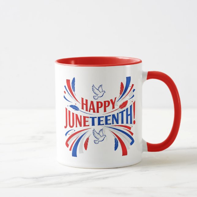 Juneteenth-Feier-Kaffeetasse (0,33 l) Tasse (Rechts)