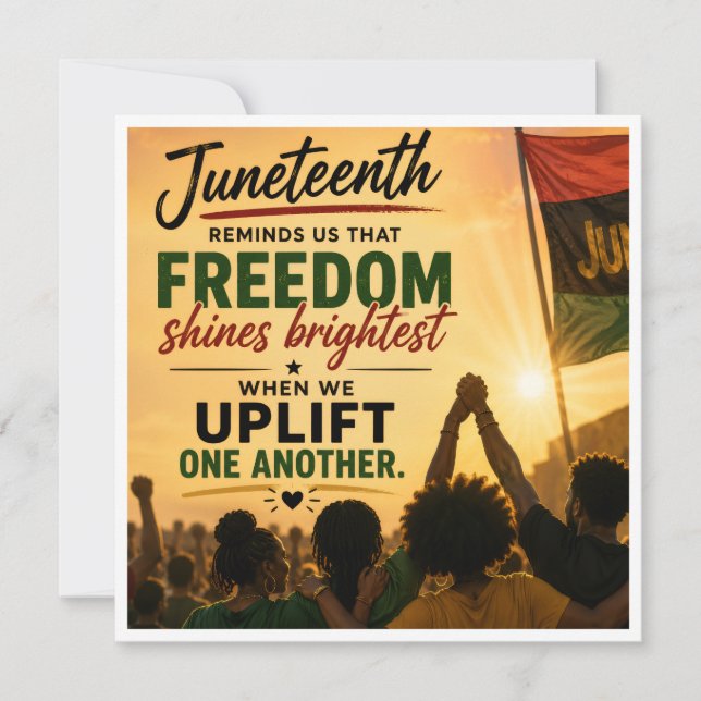 Juneteenth-Feierkarte (Vorderseite)