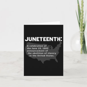 Juneteenth feiert Freedom Black African American Karte