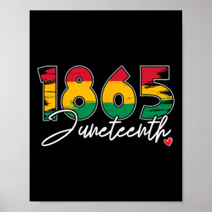 Juneteenth feiert schwarze Freiheit 1865 Herz Gesc Poster