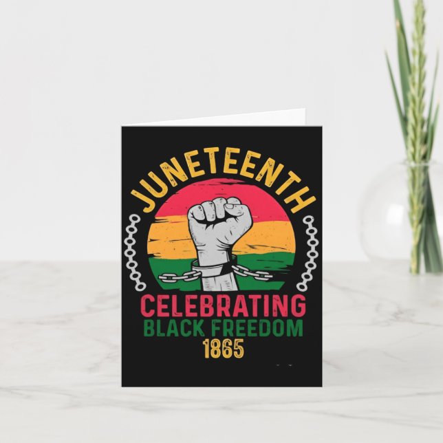 Juneteenth feiert schwarze Freiheit 1865 Karte (Vorderseite)