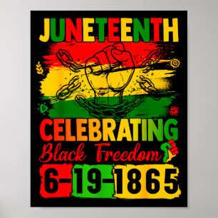 Juneteenth feiert schwarze Freiheit 1865 Männer Poster