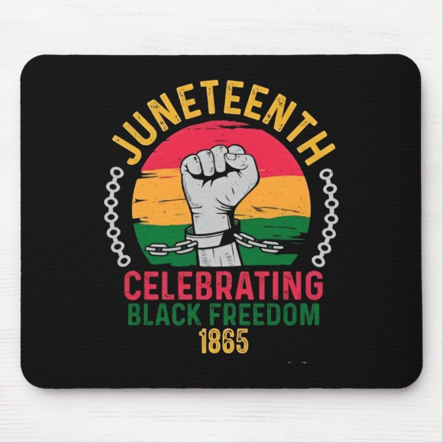 Juneteenth feiert schwarze Freiheit 1865 Mousepad (Vorne)