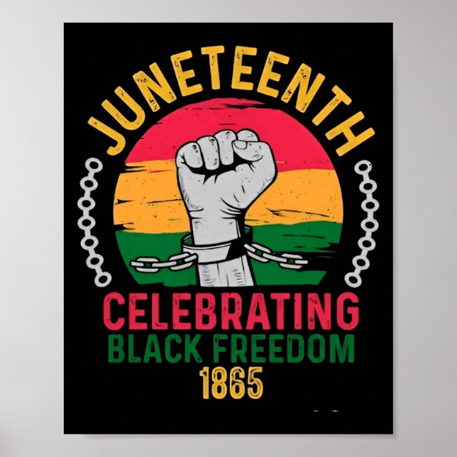 Juneteenth feiert schwarze Freiheit 1865 Poster (Vorne)