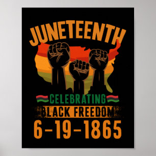 Juneteenth feiert schwarze Freiheit 186 Afrikaner Poster