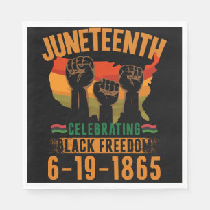Juneteenth feiert schwarze Freiheit 186 Afrikanisc Serviette