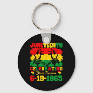 Juneteenth feiert schwarze Freiheit 6 19 1865 Schlüsselanhänger