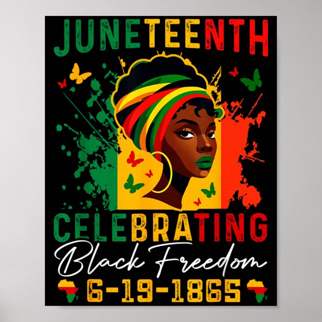 Juneteenth feiert schwarze Freiheit Juneteenth Poster (Vorne)