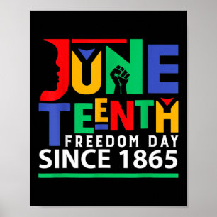Juneteenth feiert schwarze Freiheit Lustige Frauen Poster