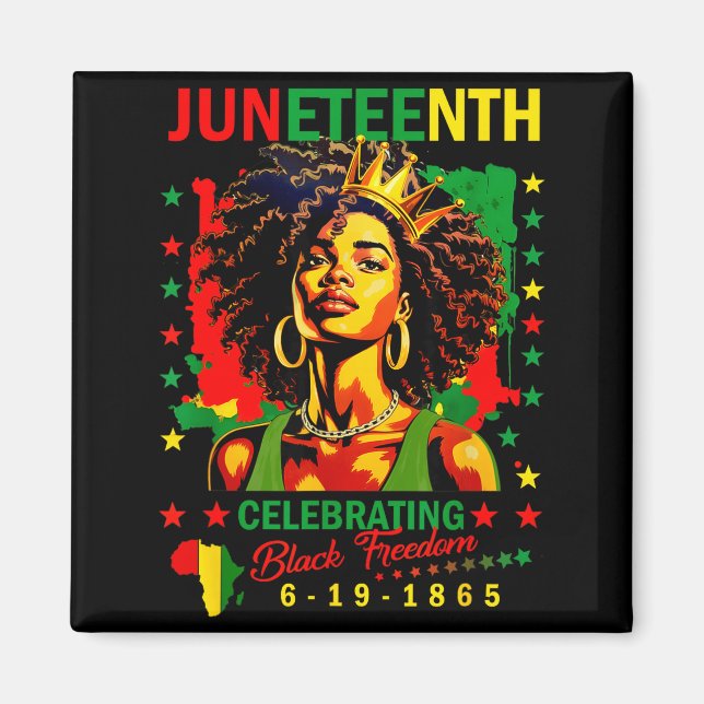 Juneteenth feiert schwarzen Freiheitstag Mädchen F Magnet (Vorne)