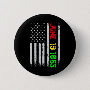 Juneteenth-Flagge 19. Juni 1865 Schwarze Geschicht Button
