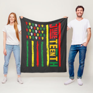 Juneteenth-Flagge feiert schwarze Freiheit 1865 Fleecedecke